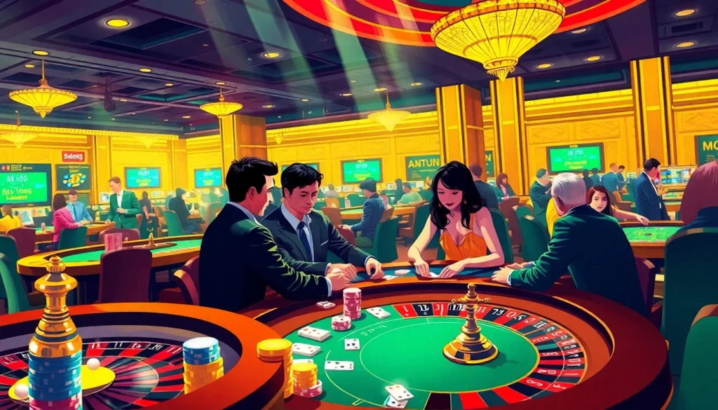 Thrilling 13win casino scene highlighting poker action with vibrant chips.