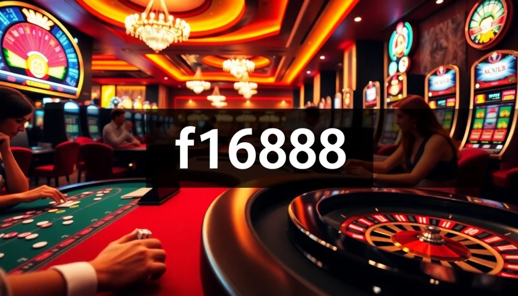F1688 engaging players at an exciting casino table with colorful chips and thrilling gameplay.