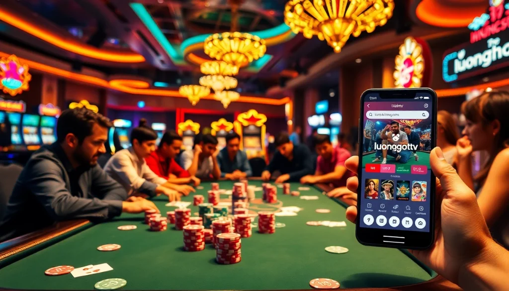 Luongsontv brings you the exhilarating atmosphere of a poker table filled with vibrant chips and cards, capturing thrilling casino moments.